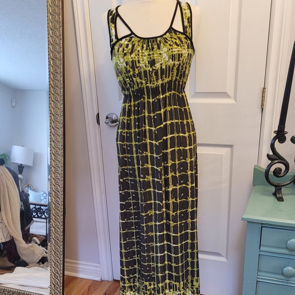 ONE WORLD - live and let live Sleeveless Maxi Dress NWOT